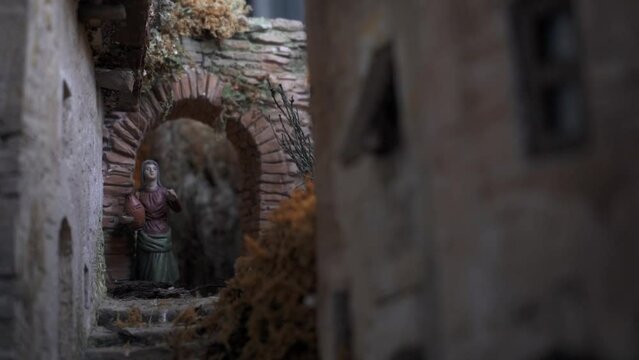 Maqueta de pesebre navidad