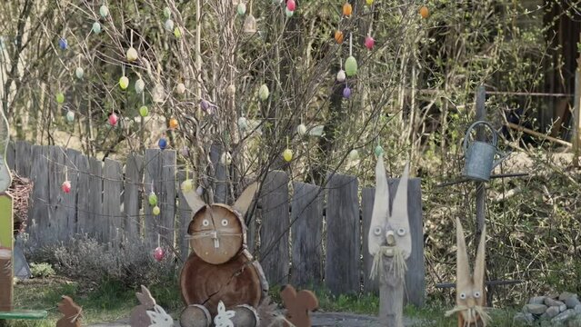 Decorated street for Easter Holidays.