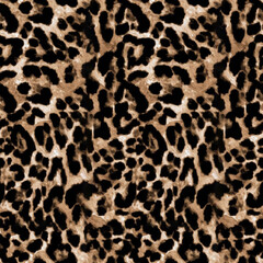 Seamless leopard pattern, leopard skin, animal fur.