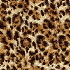 Seamless leopard pattern, leopard skin, animal fur.