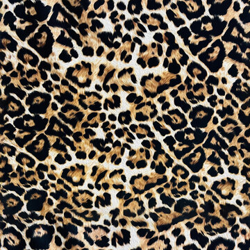 Seamless leopard pattern, leopard skin, animal fur.