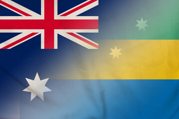 Australia and Gabon official flag transborder relations GAB AUS