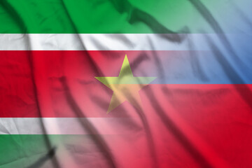 Suriname and Liechtenstein government flag transborder contract LIE SUR