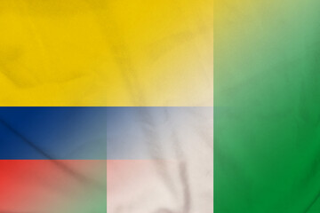 Colombia and Nigeria state flag transborder negotiation NGA COL