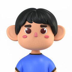 3d cute people avatar character illustration