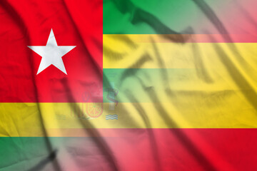 Togo and Spain official flag international negotiation ESP TGO