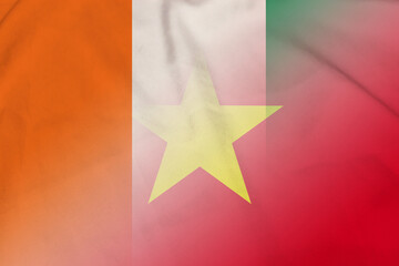 Ivory Coast and Vietnam official flag transborder negotiation VNM CIV