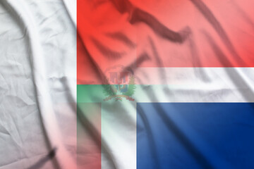 Madagascar and Dominican Republic political flag transborder negotiation DOM MDG