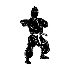 Obraz premium karate logo vector