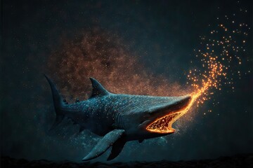 Shark of Fire, Diving in the Sky with High Temperature, Being Like and Optical Illusion, or an Attacking Comet