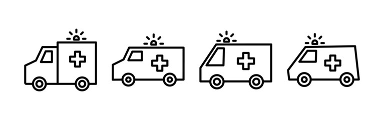 Fototapeta premium Ambulance icon vector for web and mobile app. ambulance truck sign and symbol. ambulance car