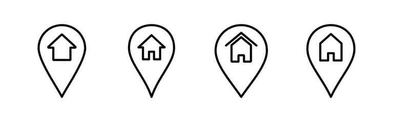 Address icon vector for web and mobile app. home location sign and symbol. pinpoint