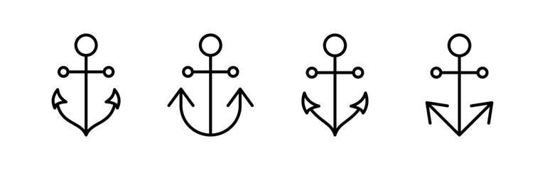 Anchor icon vector for web and mobile app. Anchor sign and symbol. Anchor marine icon.