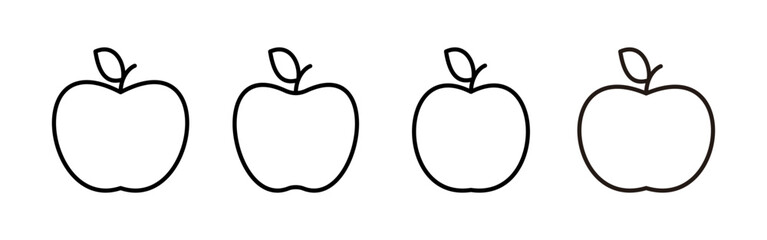 Apple icon vector for web and mobile app. Apple sign and symbols for web design.