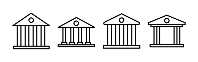 Bank icon vector for web and mobile app. Bank sign and symbol, museum, university