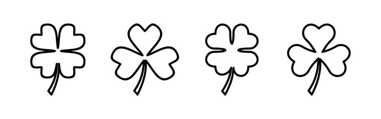 Clover icon vector for web and mobile app. clover sign and symbol. four leaf clover icon.