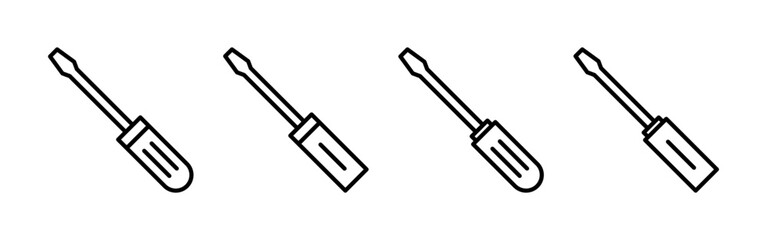 Screwdriver icon vector for web and mobile app. tools sign and symbol