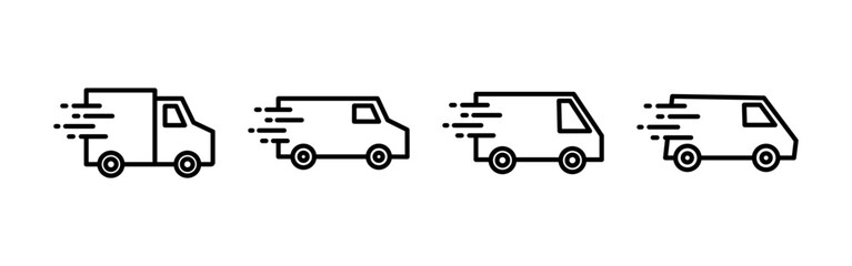 Delivery truck icon vector for web and mobile app. Delivery truck sign and symbol. Shipping fast delivery icon
