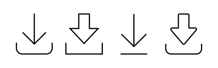 Download icon vector for web and mobile app. Download sign and symbol