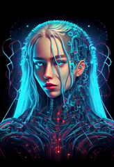 Artificial intelligence in a humanoid cyborg