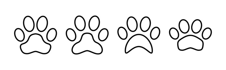 Paw icon vector for web and mobile app. paw print sign and symbol. dog or cat paw