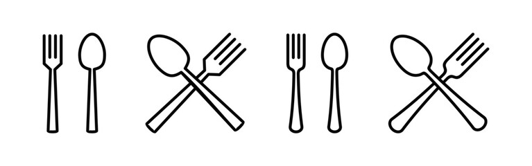 spoon and fork icon vector for web and mobile app. spoon, fork and knife icon vector. restaurant sign and symbol
