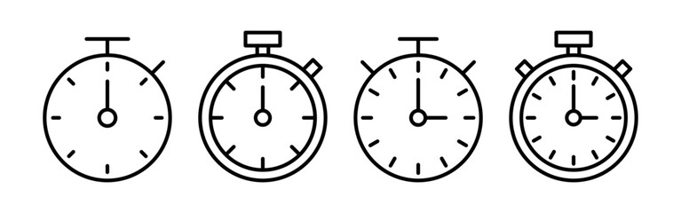 stopwatch icon vector for web and mobile app. Timer sign and symbol. Countdown icon. Period of time
