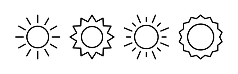 Sun icon vector for web and mobile app. Brightness sign and symbol.