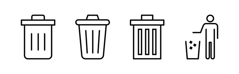 Trash icon vector for web and mobile app. trash can icon. delete sign and symbol.
