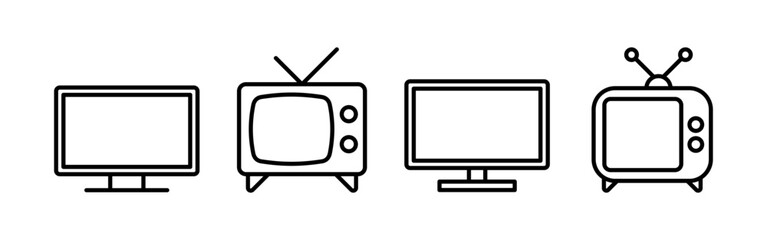 Tv icon vector for web and mobile app. television sign and symbol