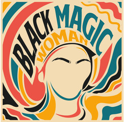 Black Magic Woman Vintage Vector