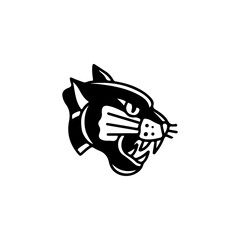 black panther head vector illustration