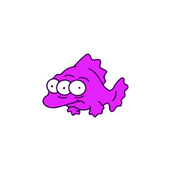 funny fish cartoon vector illustration