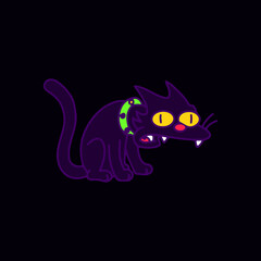 funny cat cartoon vector illustration