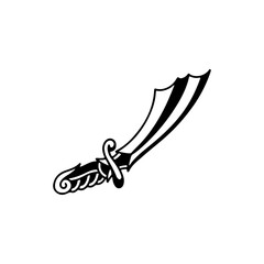 vector illustration of big sword