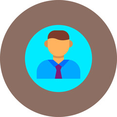 Manager Multicolor Circle Flat Icon