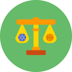 Sports Laws Multicolor Circle Flat Icon