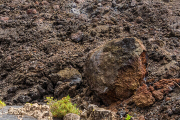 Colada de lava del volcán Tajogaite, isla de la Palma.