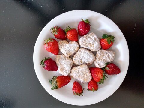 biscoito caseiro de morango
