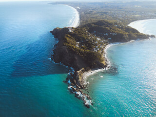 Aerial shot of Cape Byron National Park, NSW, Australia