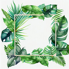 Tropical leaves collection. Jungle tropical backgrounds