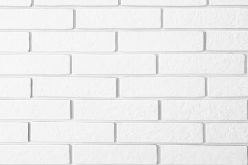 White brick wall as background, closeup