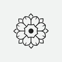 mandala logo element template, suitable for spa, yoga, meditation and spirituality logos with vector eps format.