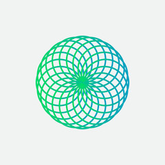 mandala logo element template, suitable for spa, yoga, meditation and spirituality logos with vector eps format.