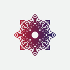 mandala logo element template, suitable for spa, yoga, meditation and spirituality logos with vector eps format.