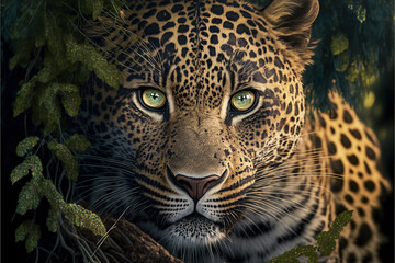 Fototapeta na wymiar a beautiful jaguar in its natural habitat
