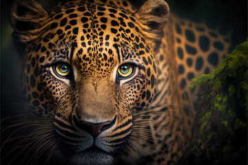 Obraz na płótnie Canvas a beautiful jaguar in its natural habitat