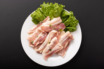 豚バラカルビ焼き肉用　(ネギ塩焼き)