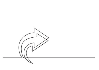 continuous line drawing vector illustration with FULLY EDITABLE STROKE of multiple arrows
