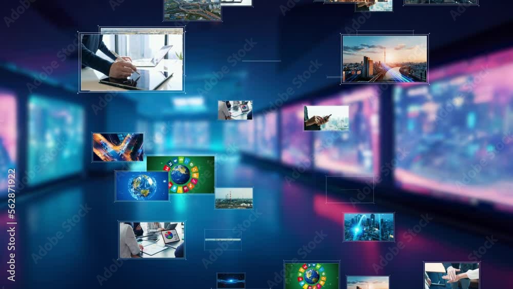 Aufkleber internet movie concept. video distribution service. streaming video. communication network.